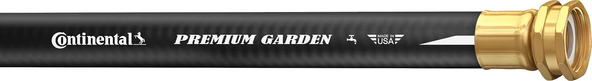 Premium Garden, Black Heavy Duty Cold Water Garden Hose, 5/8in Inside Diameter x 25ft Length, Male x Female Garden Hose Thread