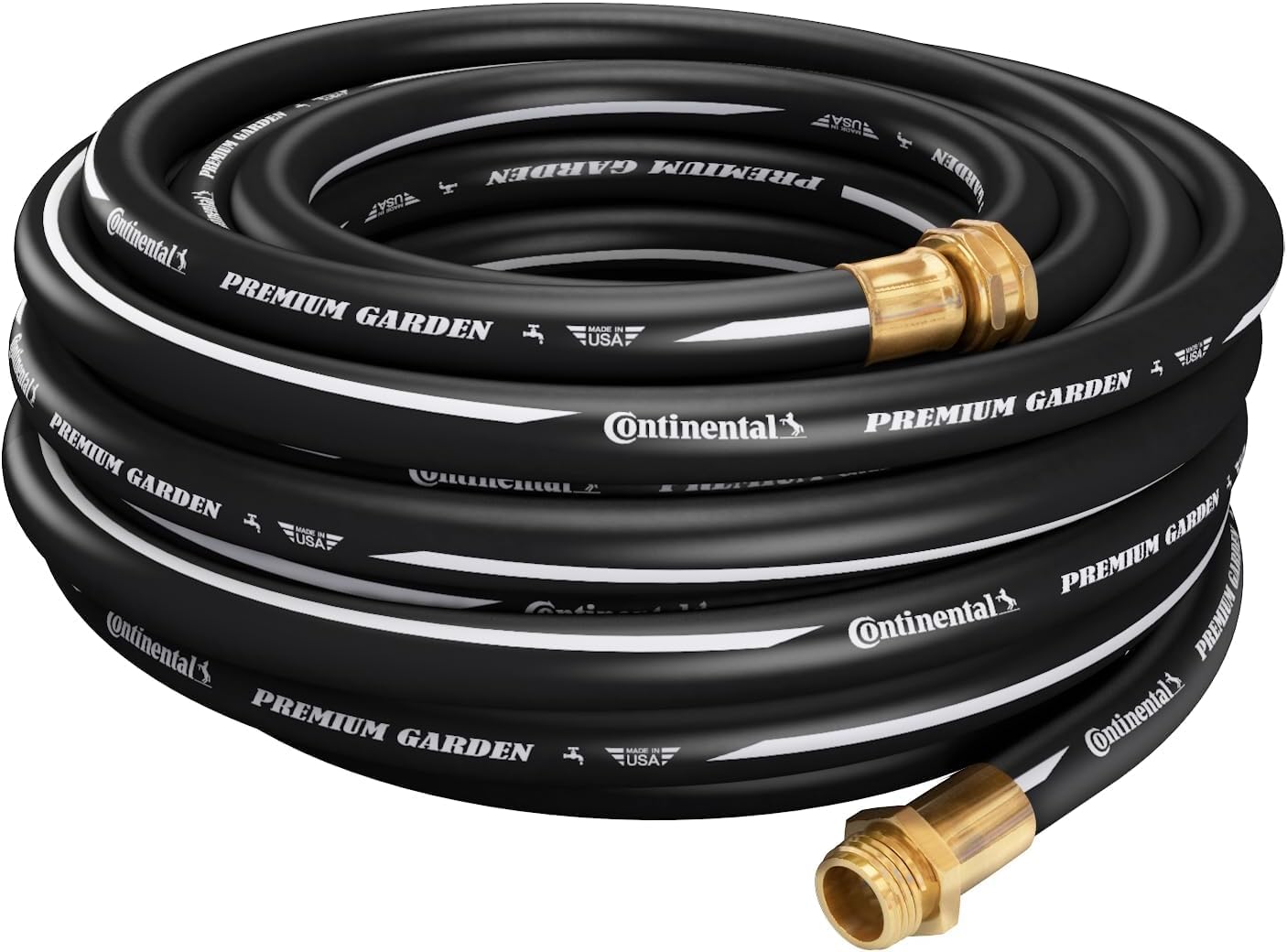Premium Garden, Black Heavy Duty Cold Water Garden Hose, 5/8in Inside Diameter x 25ft Length, Male x Female Garden Hose Thread
