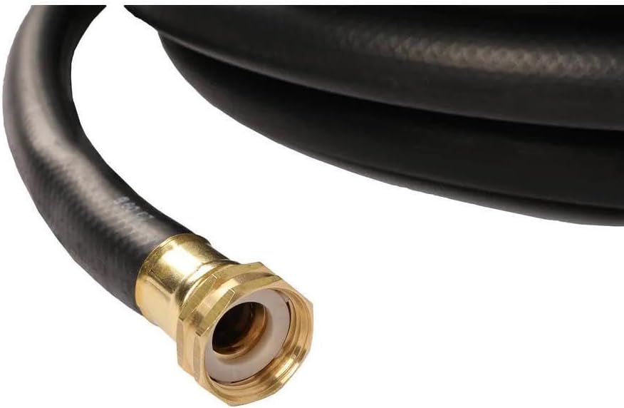 Premium Garden, Black Heavy Duty Cold Water Garden Hose, 5/8in Inside Diameter x 25ft Length, Male x Female Garden Hose Thread