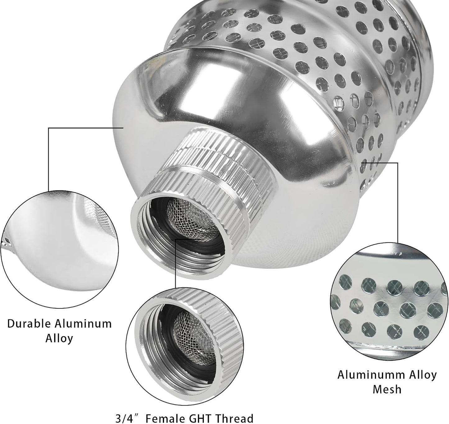 2 Pack Bubbler Sprinkler Heads, Aluminum Diffuser Flood Nozzle for Delicate Watering, Gentle Garden Metal Watering Soaker Sprinkler for Plants Garden Lawn Yard
