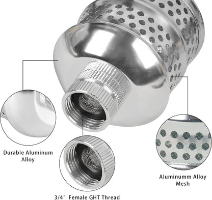 2 Pack Bubbler Sprinkler Heads, Aluminum Diffuser Flood Nozzle for Delicate Watering, Gentle Garden Metal Watering Soaker Sprinkler for Plants Garden Lawn Yard
