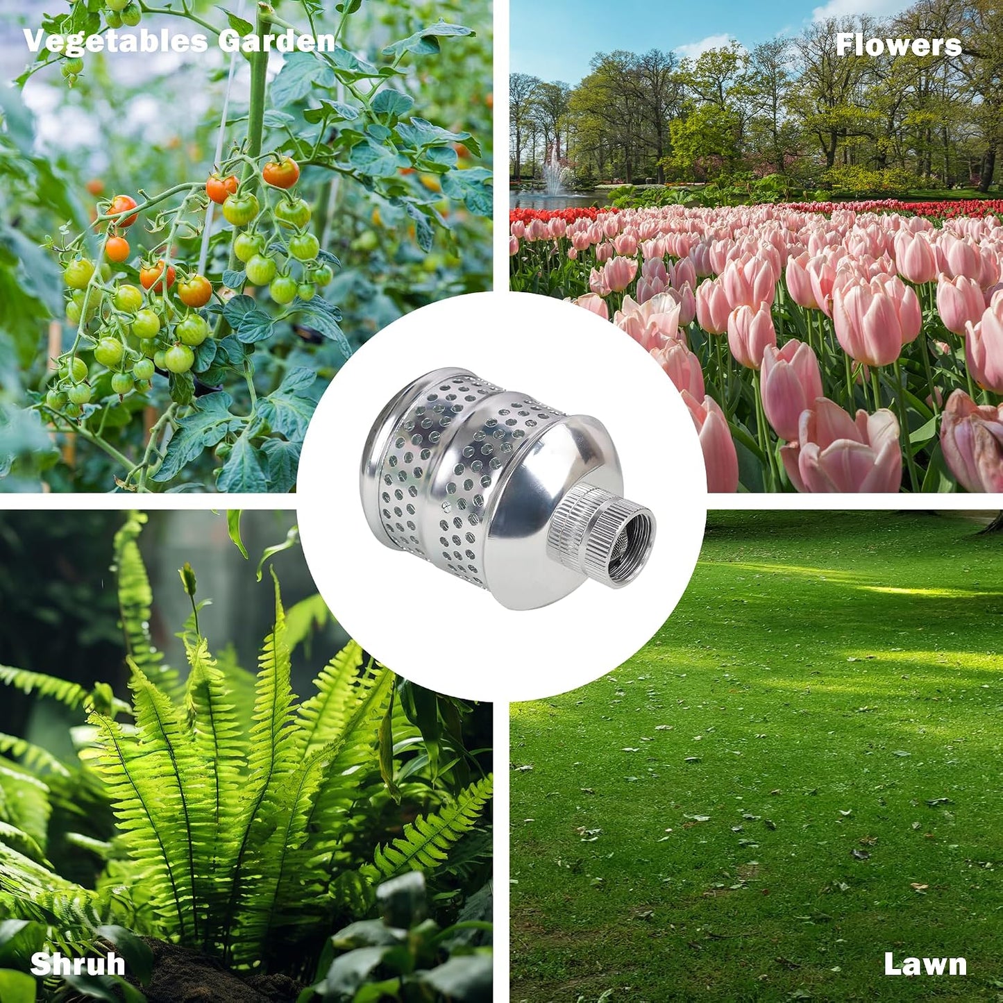 2 Pack Bubbler Sprinkler Heads, Aluminum Diffuser Flood Nozzle for Delicate Watering, Gentle Garden Metal Watering Soaker Sprinkler for Plants Garden Lawn Yard