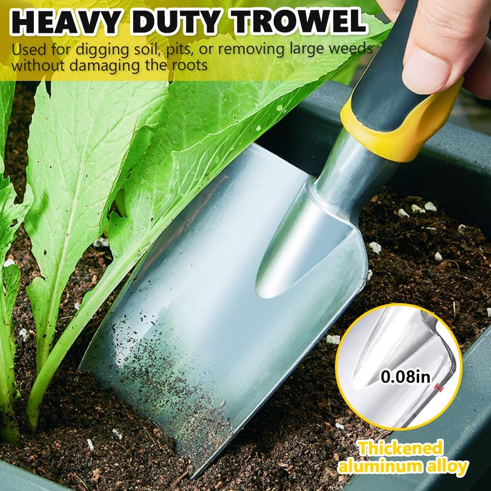 Garden Shovel Tool, Stainless Steel Heavy Duty Garden Trowel for Weeding