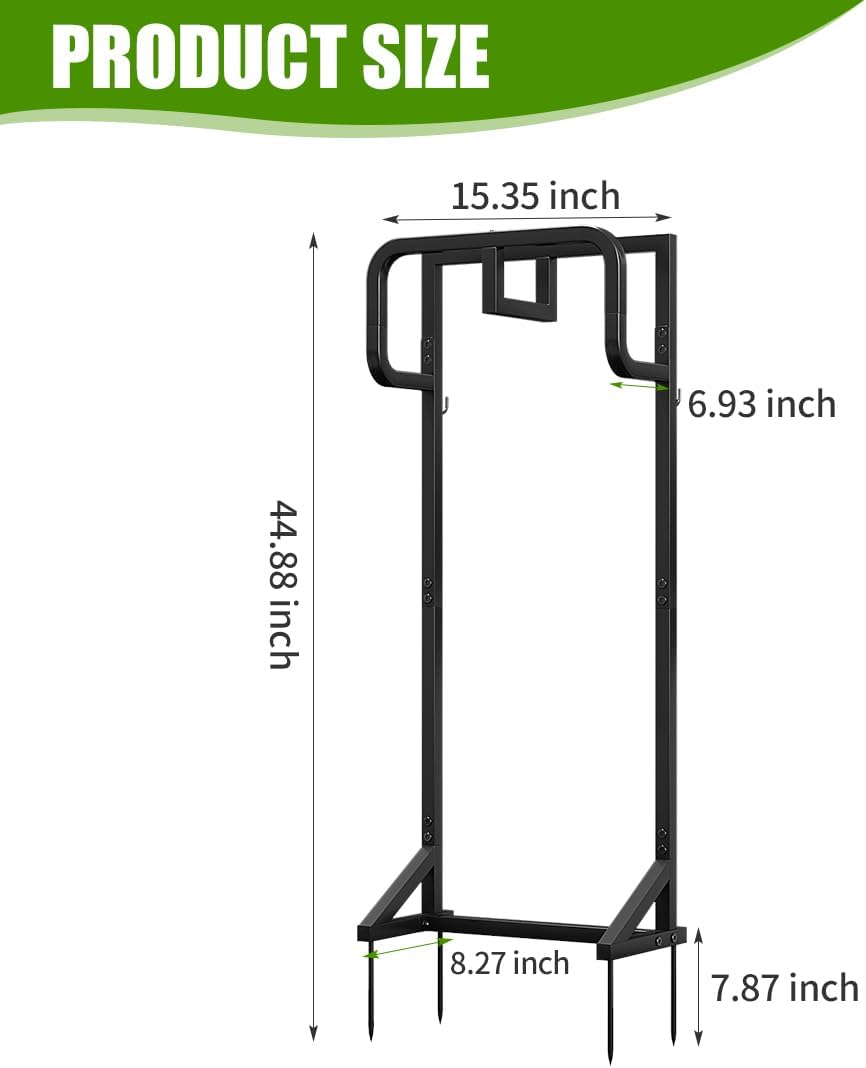 Garden Hose Holder Reels Metal Water Hose Stand Rack for Outside