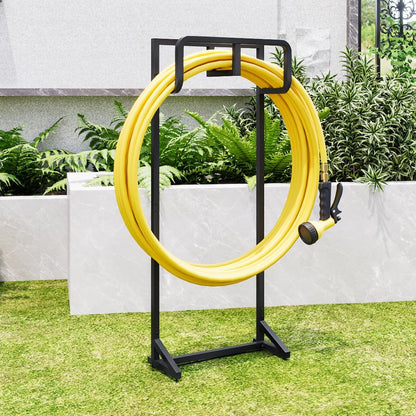 Garden Hose Holder Reels Metal Water Hose Stand Rack for Outside