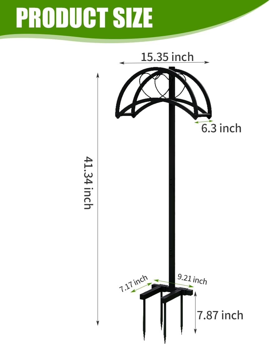 Garden Hose Holder Reels Metal Water Hose Stand Rack for Outside