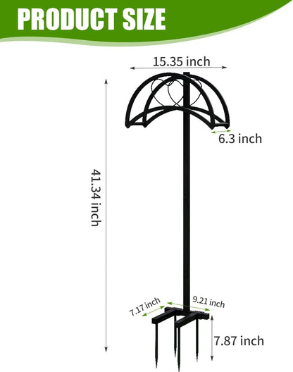 Garden Hose Holder Reels Metal Water Hose Stand Rack for Outside
