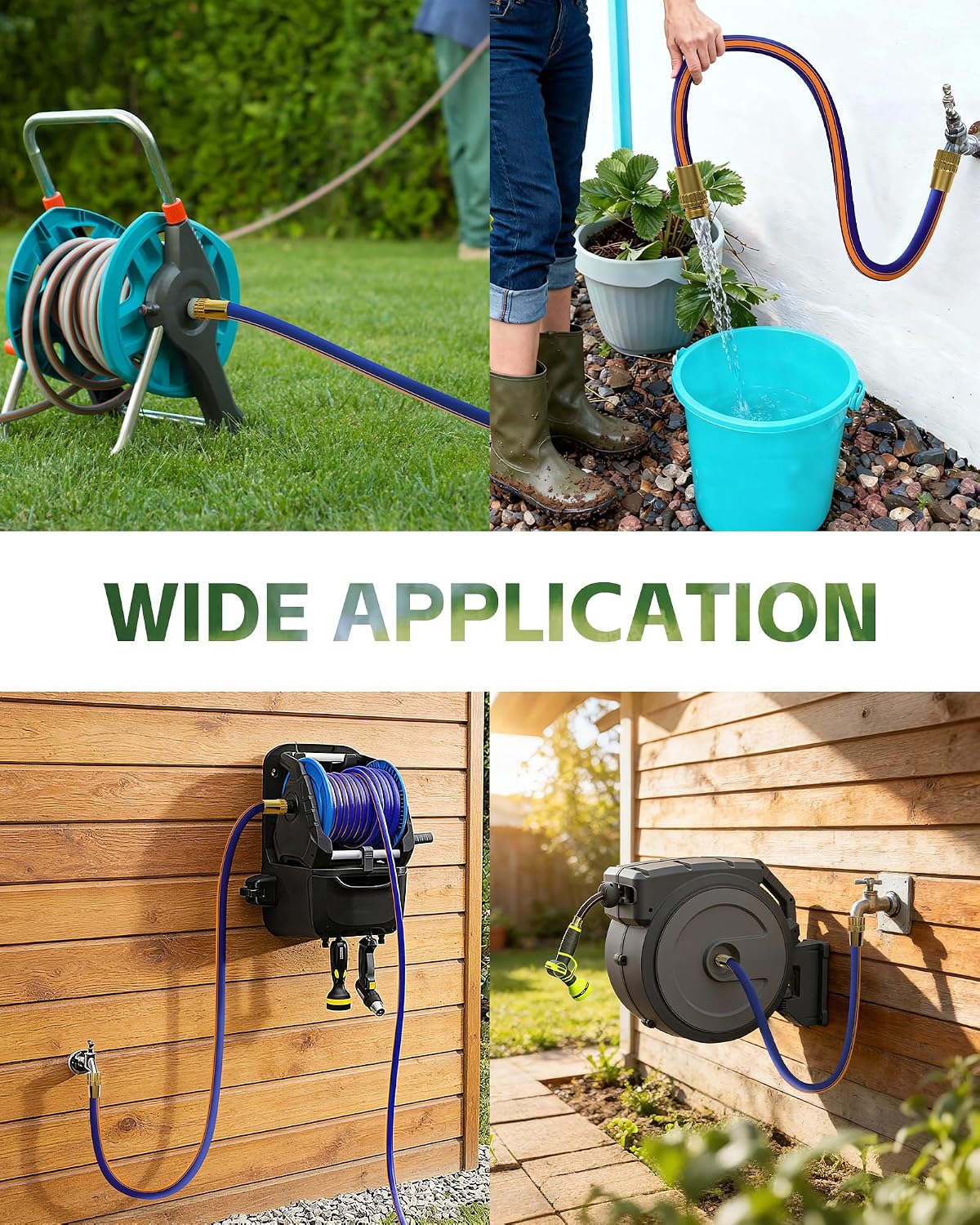 Leader Hose 6ft x 5/8",Short Water Hose for Hose Reel,Leakproof,Lightweight, Flexible Hybrid Hose with Swivel Handle, Female to Female Fittings