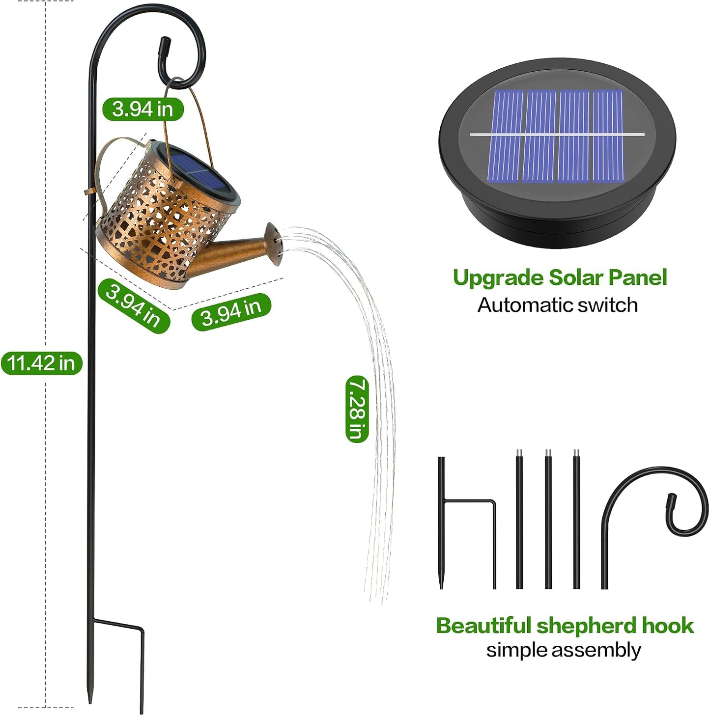 Solar Watering Can Lights Waterproof Outdoor Decorative Garden Decor