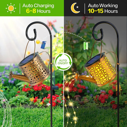 Solar Watering Can Lights Waterproof Outdoor Decorative Garden Decor