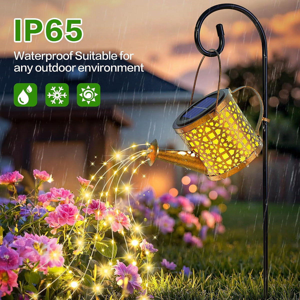 Solar Watering Can Lights Waterproof Outdoor Decorative Garden Decor