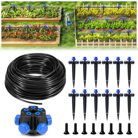50FT Drip Irrigation Kit for Small Gardens
