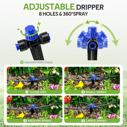 50FT Drip Irrigation Kit for Small Gardens