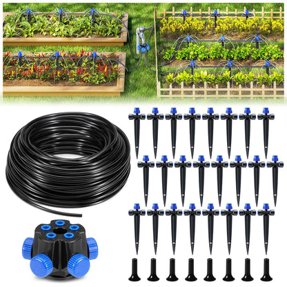 50FT Drip Irrigation Kit for Small Gardens