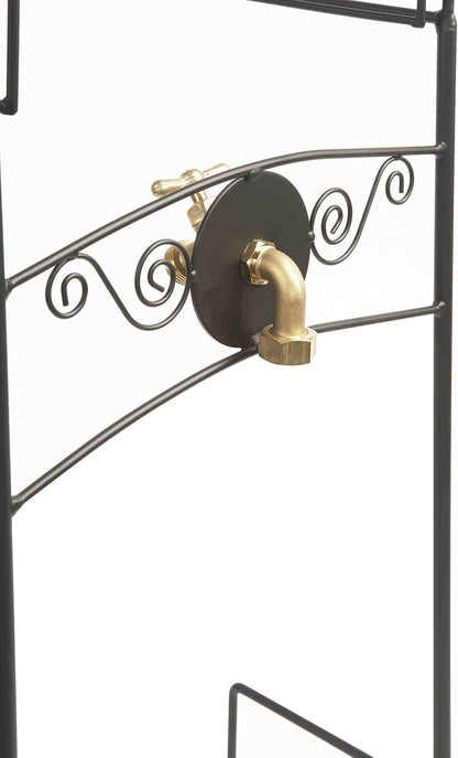 Liberty Garden 640 Carrington Decorative Metal Hose Stand w/Bib, Black