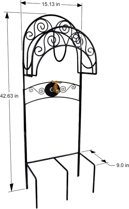 Liberty Garden 640 Carrington Decorative Metal Hose Stand w/Bib, Black