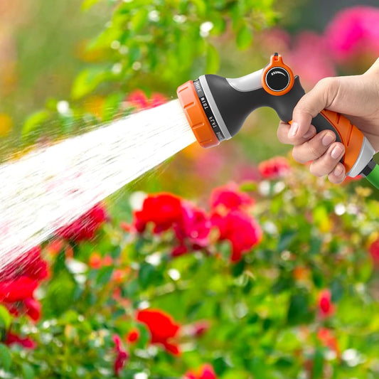 Garden Hose Nozzles,Hose Spray Nozzle with Adjustable 10 Watering Patterns