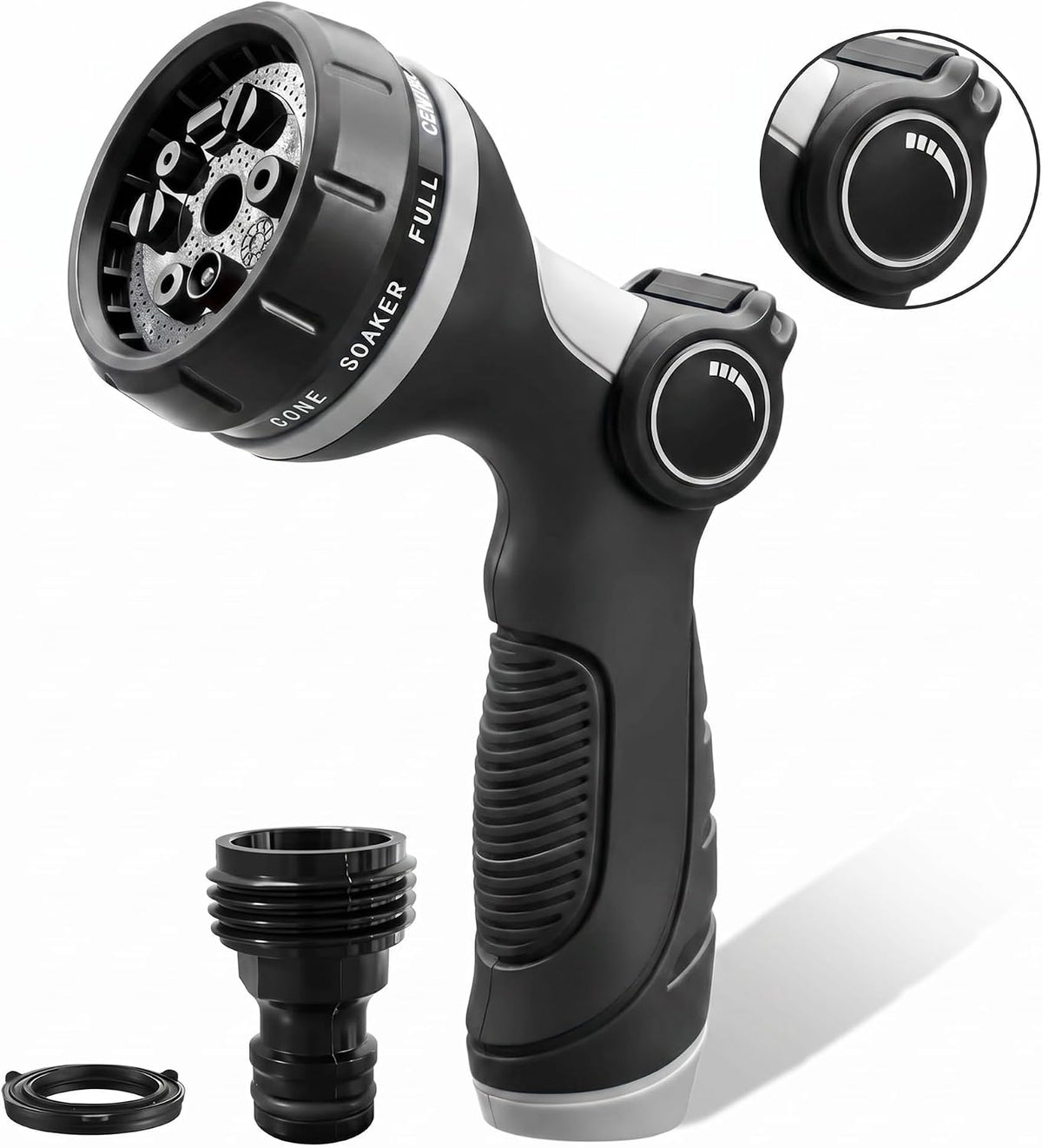 Garden Hose Nozzles,Hose Spray Nozzle with Adjustable 10 Watering Patterns