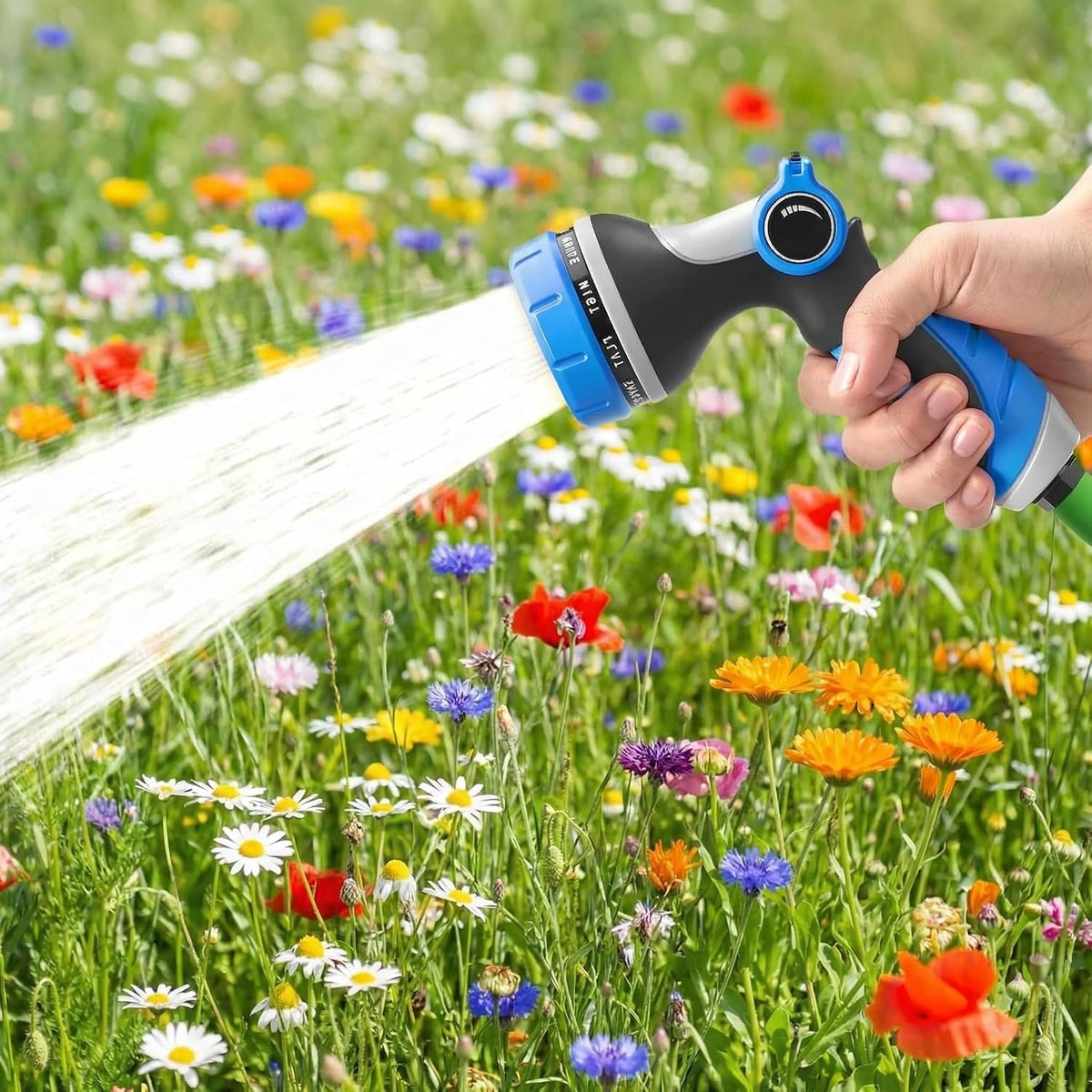 Garden Hose Nozzles,Hose Spray Nozzle with Adjustable 10 Watering Patterns