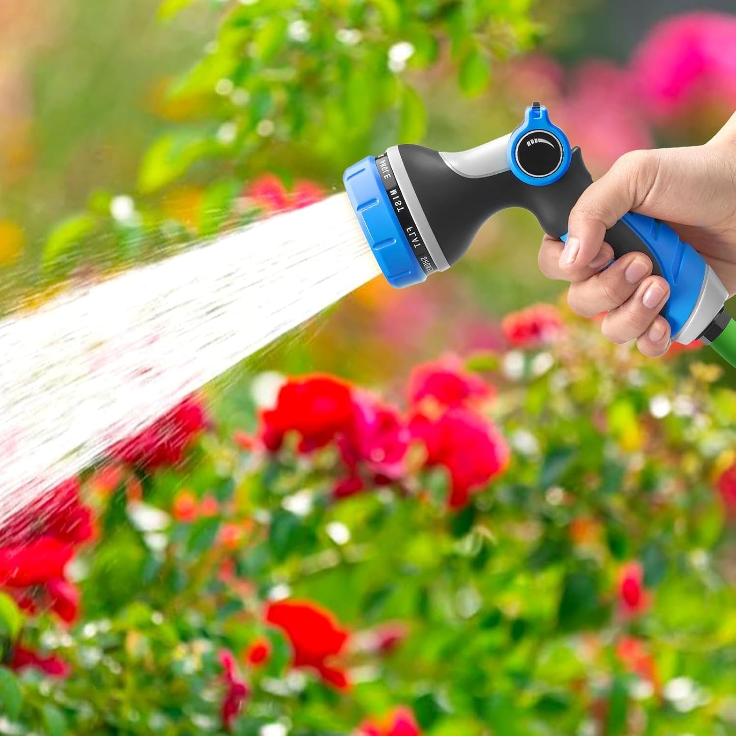 Garden Hose Nozzles,Hose Spray Nozzle with Adjustable 10 Watering Patterns