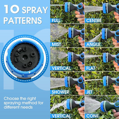 Garden Hose Nozzles,Hose Spray Nozzle with Adjustable 10 Watering Patterns