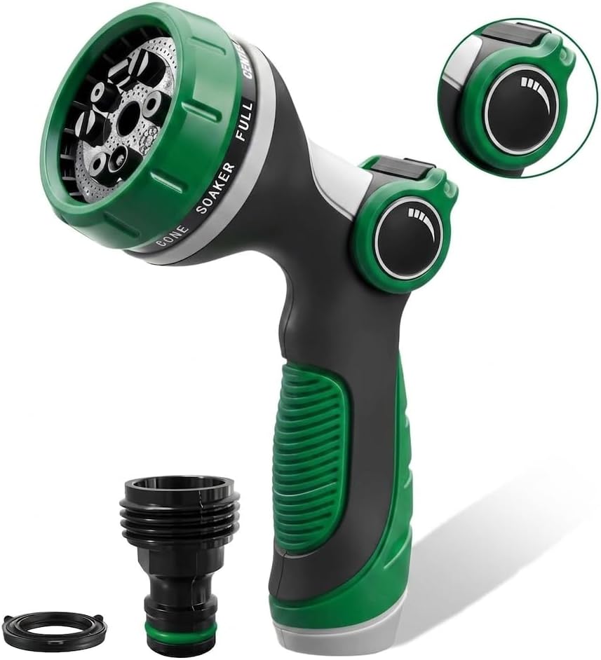 Garden Hose Nozzles,Hose Spray Nozzle with Adjustable 10 Watering Patterns