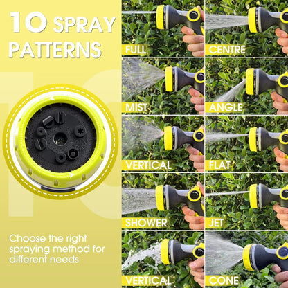 Garden Hose Nozzles,Hose Spray Nozzle with Adjustable 10 Watering Patterns