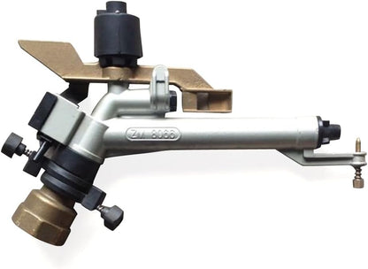 1.5" Irrigation Impact Sprinkler Gun, Zinc Alloy Body, 360 Adjustable Rain Spray Gun, Large Area Water Irrigation Tool for Agriculture Lawn