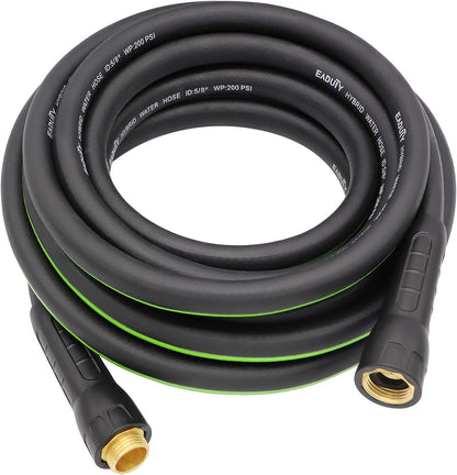 Hybrid Lead In Garden Hose 5/8 IN. x 6 FT, Heavy Duty, Lightweight, Flexible with Rotatable Grip Handle and Solid Brass Fittings