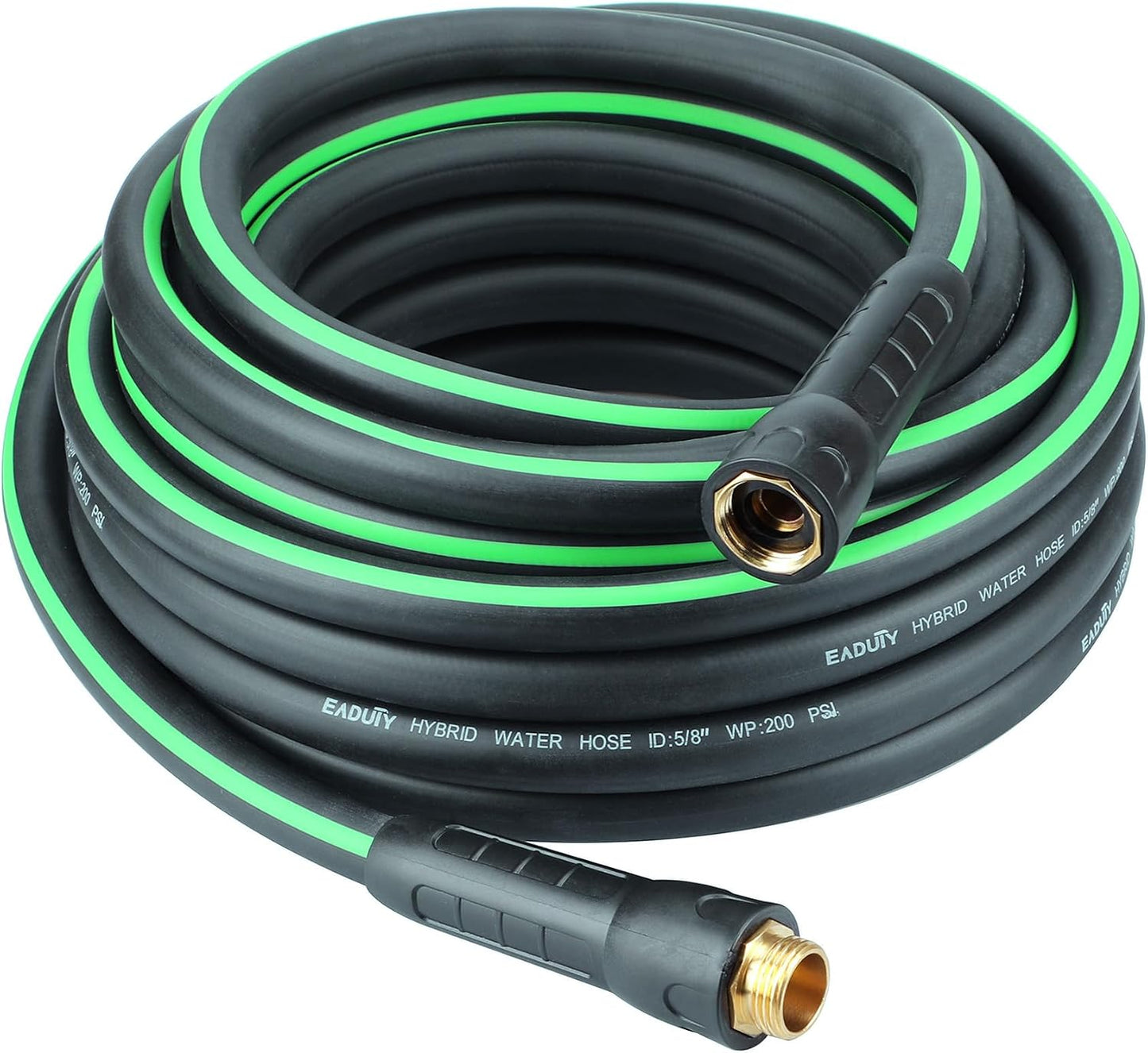 Hybrid Lead In Garden Hose 5/8 IN. x 6 FT, Heavy Duty, Lightweight, Flexible with Rotatable Grip Handle and Solid Brass Fittings
