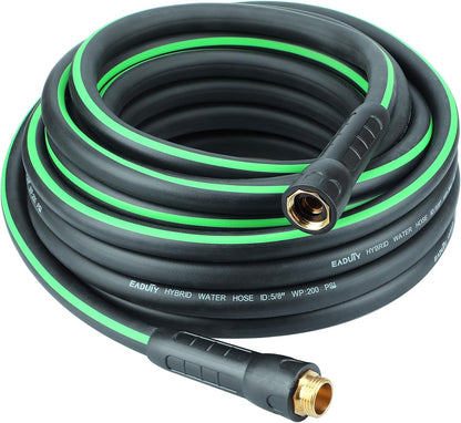 Hybrid Lead In Garden Hose 5/8 IN. x 6 FT, Heavy Duty, Lightweight, Flexible with Rotatable Grip Handle and Solid Brass Fittings