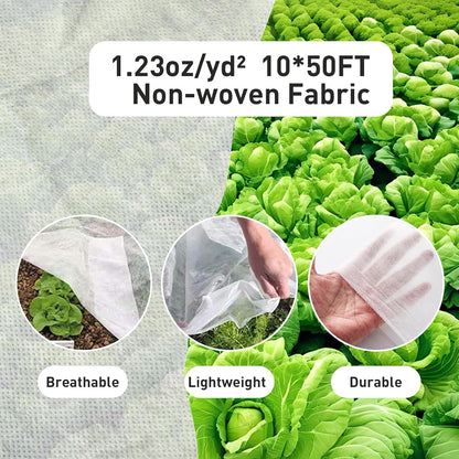 2 Pack 10ft x 50ft Plant Covers Freeze Protection