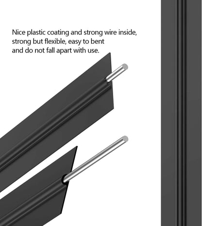 400 Pcs Twist Ties for Bags 5" Cable Ties Bag Twist Ties for Cord Twist Bread Ties Reusable Black Plastic Coated Ties Heavy Duty Bread Ties Twist Wire Ties for Household and Office Use