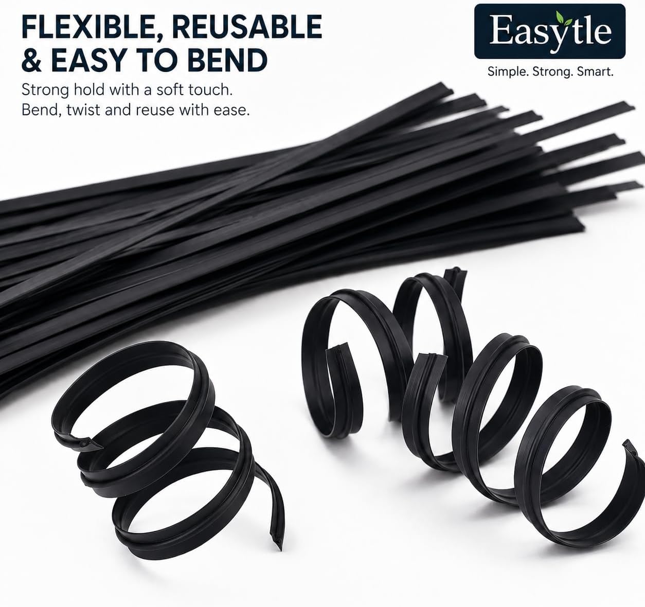 400 Pcs Twist Ties for Bags 5" Cable Ties Bag Twist Ties for Cord Twist Bread Ties Reusable Black Plastic Coated Ties Heavy Duty Bread Ties Twist Wire Ties for Household and Office Use