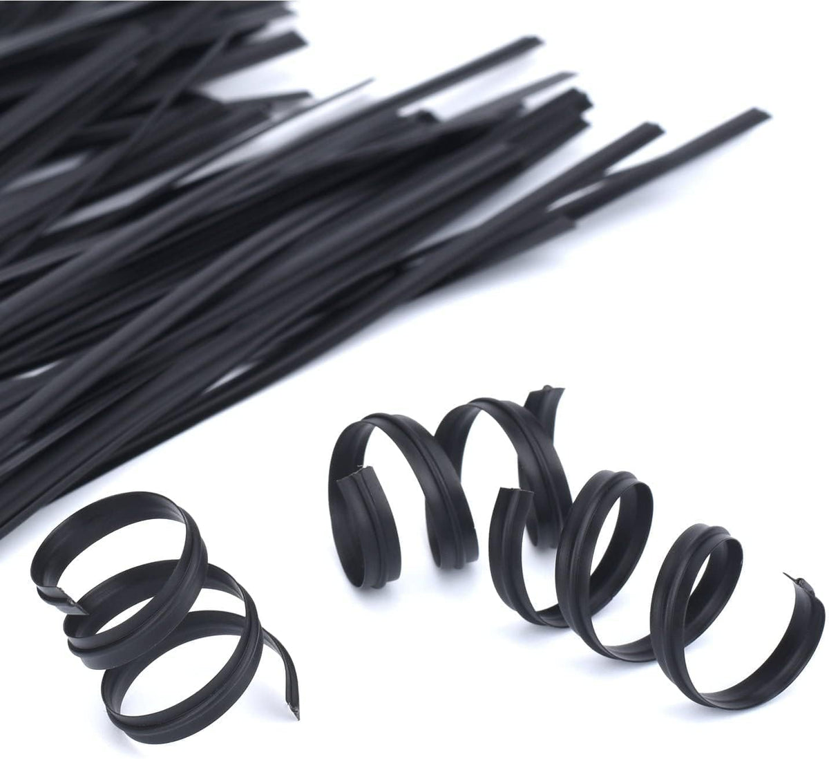 400 Pcs Twist Ties for Bags 5" Cable Ties Bag Twist Ties for Cord Twist Bread Ties Reusable Black Plastic Coated Ties Heavy Duty Bread Ties Twist Wire Ties for Household and Office Use