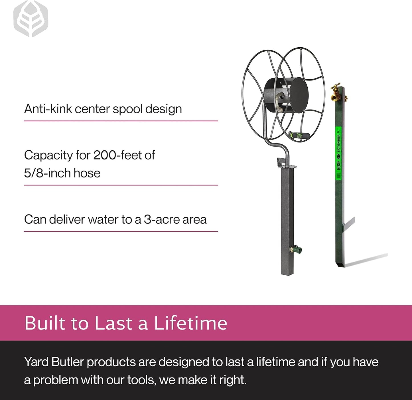 Free Standing Swivel Hose Reel, 360 Degree Rotation