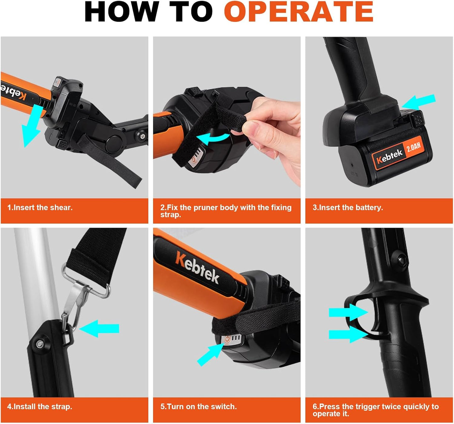 Electric Pole Lopper 40MM Professional Cordless Pruning Shear