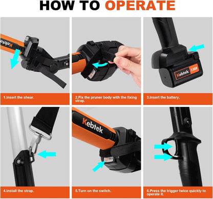 Electric Pole Lopper 40MM Professional Cordless Pruning Shear