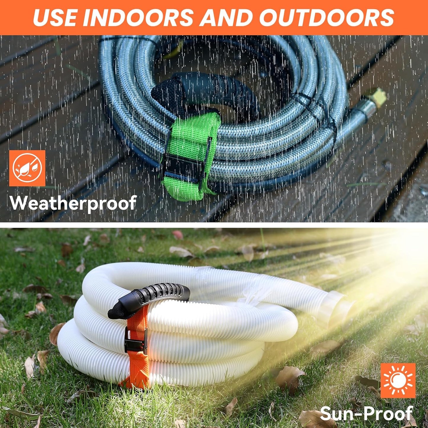 Heavy Duty Storage Straps with Handle, 2 Pack