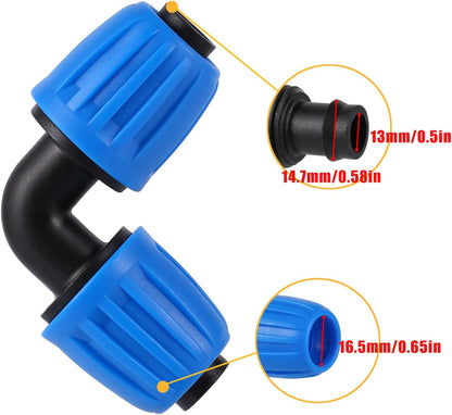 24Pcs 1/2" Drip Irrigation Fittings Kit,Irrigation Hose Connector