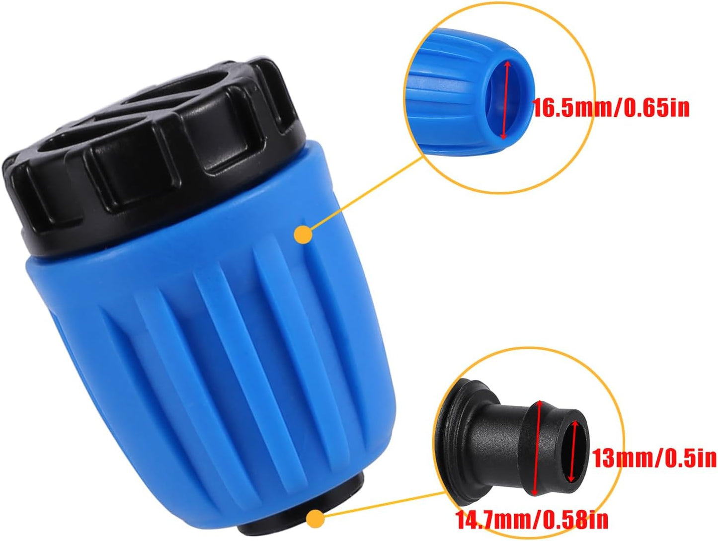 24Pcs 1/2" Drip Irrigation Fittings Kit,Irrigation Hose Connector