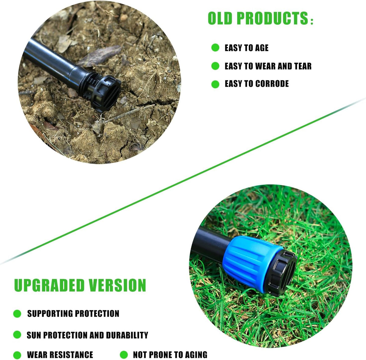 24Pcs 1/2" Drip Irrigation Fittings Kit,Irrigation Hose Connector