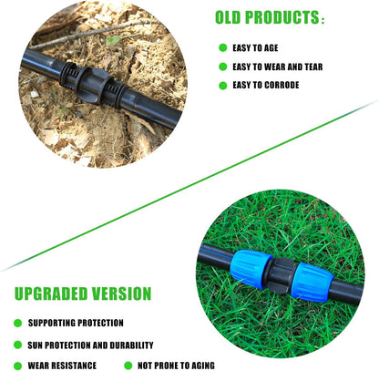24Pcs 1/2" Drip Irrigation Fittings Kit,Irrigation Hose Connector