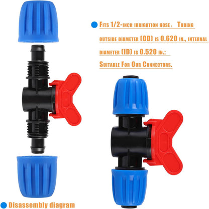 24Pcs 1/2" Drip Irrigation Fittings Kit,Irrigation Hose Connector