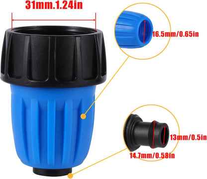24Pcs 1/2" Drip Irrigation Fittings Kit,Irrigation Hose Connector