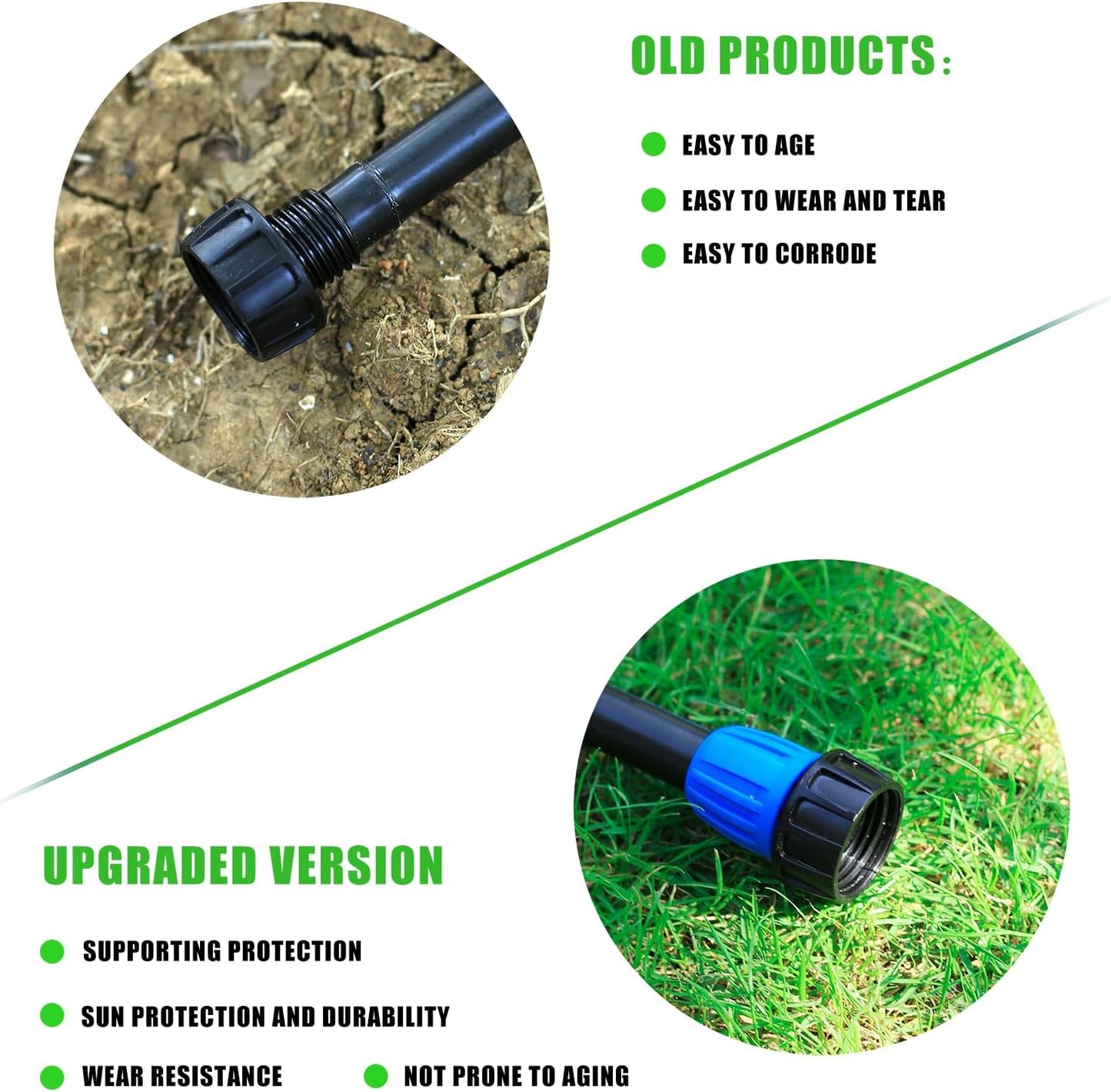 24Pcs 1/2" Drip Irrigation Fittings Kit,Irrigation Hose Connector