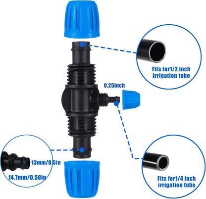 24Pcs 1/2" Drip Irrigation Fittings Kit,Irrigation Hose Connector