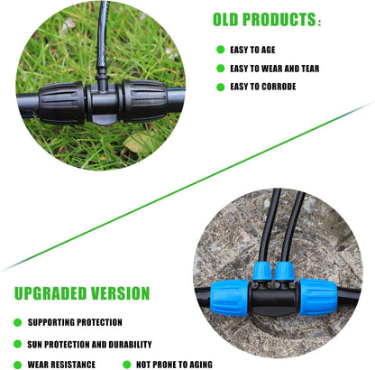 24Pcs 1/2" Drip Irrigation Fittings Kit,Irrigation Hose Connector