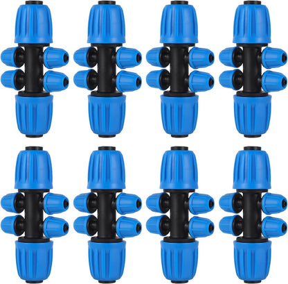 24Pcs 1/2" Drip Irrigation Fittings Kit,Irrigation Hose Connector