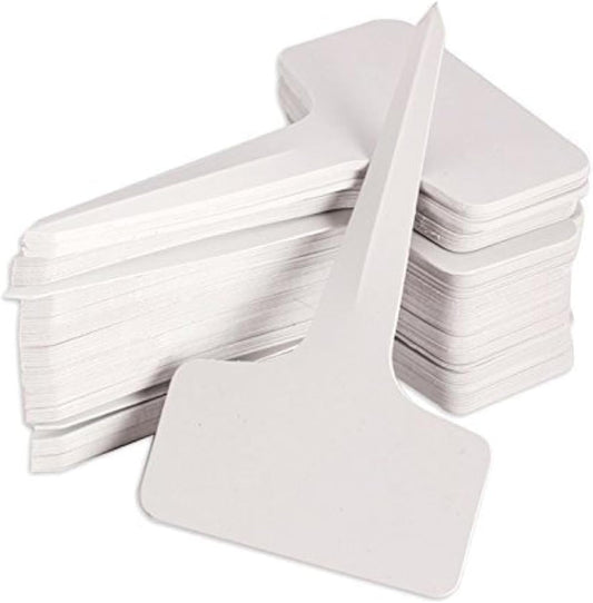 100 Pcs 6 x10cm Plastic Plant T-Type Tags Nursery Garden Labels